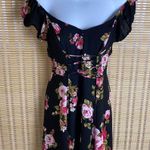 WAYF BlackFloral Dress Corset Bodice Cap Sleeves Photo 0