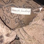 Marsh Landing Tan Tapestry Style Heavyweight Button Down Blouse Size Large Photo 2