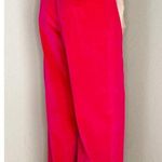 Vintage Hot Pink Velvet High Rise Wide Leg Trouser Pants Size M Photo 6