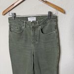 La Ligne Meredith High Rise Cropped Flare Jean Eloise Sage Green Womens Size 26 Photo 3
