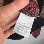 Dress Barn Jacket Blazer patchwork Brocade Abstract Full Zip w/ Tassel Size MD Photo 7