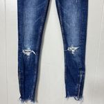 ZARA  Trafaluc Denimwear Womens Blue Denim Ripped Ankle Zip Jeans Size 4 Photo 2
