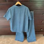 Jane Ashley  Cotton Embroidered Lightweight Denim Bling Pant Set XL Photo 6