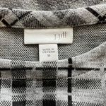 J. JILL Plaid SilverBlack Metallic Shimmer Knit Tunic Top Sz M Gray Size M Photo 1