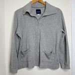 Basic Editions Gray Button Down Cardigan Top Women’s Size Large Cotton Photo 0
