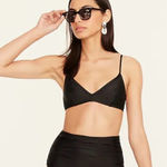 J.Crew NWT  French‎ Bikini Top in black XXL & 2X Photo 0