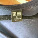 Uniqlo  Navy Wide-Leg Surplice Sleeveless Knit Jumpsuit Size Small Stretchy‎ Photo 6