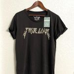 Chaser NWT Womens T Tee Shirt Vintage Black Gray True Love Leopard Size Small Photo 0