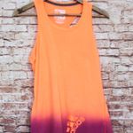 Adidas  Women's Orange and Purple Gradient Tank Top Photo 0