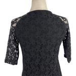 Reiss  Womens Small Magnolia Lace Overlay Black Professional Blouse Shirt Sheer Photo 6