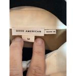 Good American Khaki Black Stripe Rugby Shirt Dress Long Sleeve Collared Size M Photo 2