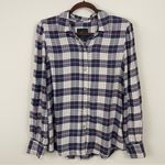 Rails Angelica Almond Pink Navy Plaid Soft Flannel Button Down Shirt Size Medium Photo 3
