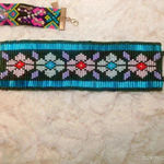BEADED STRETCHY BELT WAISTBAND Blue Photo 1