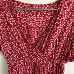 SheIn Red Floral Flowy Dress  Photo 2