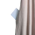 Nap Loungewear Beige Sleeveless Square Neck Button Front Pockets Midi Dress S Tan Photo 2