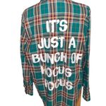Cakeworthy Winifred Hocus Pocus Disney Flannel Shirt Women’s M Plaid Halloween Green Size M Photo 3