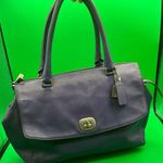 Coach A Rare  Legacy Leather Large Harper Triple Zip Satchel Purple handbag Photo 0