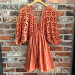 Free People Bella Note Eyelet Mini Dress in Terracotta, S Photo 6