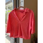 Lilly Pulitzer Bellview Terry Cloth Top sunrise Coral Lilly zig zag EUC size M Photo 2