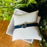 Michael Kors Silver-Tone Logo Hinge Bracelet • MK Bangle • Classic Designer NWT Photo 2