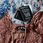 Retrofête Mich Mini Dress in Bronze M Photo 7