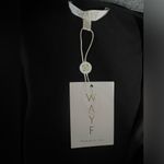 WAYF New black satin tie front top Photo 4