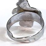 Penguin Adjustable Ring Silver/Green Stone A410 Photo 3