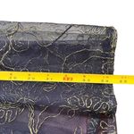 St Gillian Sportswear Vintage Drop Waist Maxi Skirt 6 Navy & Gold Sheer Fabric Blue Photo 8