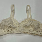 Free People Ivory Crochet Bralette Top Boho Festival Size Small Photo 0