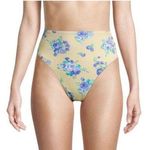 We Wore What Revolve  NWT Floral High Rise High Waist Bikini Bottom Cream Floral L Photo 0
