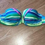Aerie  Bikini Top 32B Underwire Striped Strapless Photo 0