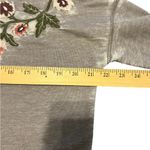 Lucky Brand  Floral Embroidered Sweatshirt
Top Gray Long Sleeve Distressed small Photo 3
