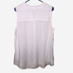 Woman Within  Tank Top White V-Neck Rayon Shirt New 14/16 Photo 1
