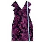 Guess  Burgundy Velvet Sequin Mini Evening Dress Size 4 Photo 12