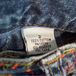 DKNY Vintage High Waist Embroidered Hippie 100% Cotton Jeans Sz 2 Photo 6