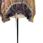 Free People Hold On Tight Gauze Pullover Top Hooded Floral Paisley XS Small Photo 6