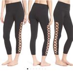 Zella MOVING SALE - lace it up midi black cutout Leggings Photo 0