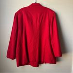 Gloria Vanderbilt  Jacket Blazer Womens 20W Red Double Breasted 100% Wool Classic Photo 2