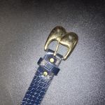 Navy Blue Faux Leather Textured Gold Photo 4