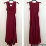 Jenny Packham Bridesmaids Chiffon Wrap Gown Burgundy 0 Photo 2