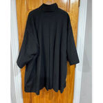 Eskandar Black Wool Cashmere Cocoon Coat Button Front Made in England Size 1 Photo 4