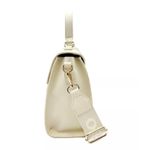 Valentino Orlandi Satchel Top Handle Logo Bag with Matching Wallet Beige Gold Photo 5