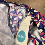 Boden Floral Print One Piece Swimsuit Tummy Control US 2 Blue Photo 4