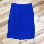 J.Crew 100% Wool No 2 Pencil Skirt Royal Blue Knee Length Fitted Lined Size 4 Photo 1
