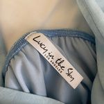 Lucy in the Sky Sunrise Satin Dress in Light Blue Photo 3