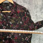 Paige EUC  Floral Sheer Long Sleeve Button Up Shirt  Blouse Women's M Black Photo 8