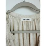 day + moon Linen Womens Short Romper Size Small Comy Casual Neutral Boho Hippie Tan Photo 2