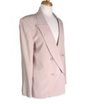 The Reset R|Label Silk Double Breasted Blazer Dusty Blush Pink Size M Size M Photo 1