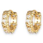 17mm CZ Small Gold Hoop Earrings for Women Photo 0