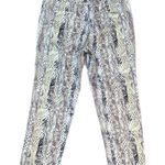 Sandro  Women's Pants 27" Slim Leg Ankle Cream Gray Snake Print Size 14 Photo 1